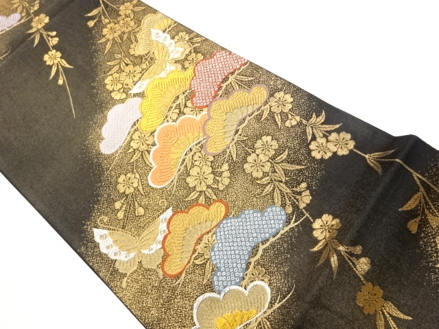 JAPANESE FUKURO OBI / WOVEN WEEPING SAKURA